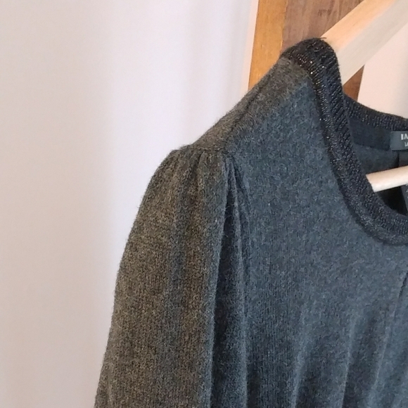 Maison Scotch Wool Blend Gray Pullover Sweater Blouse Long Sleeves Size 2 Sequin - Picture 14 of 16